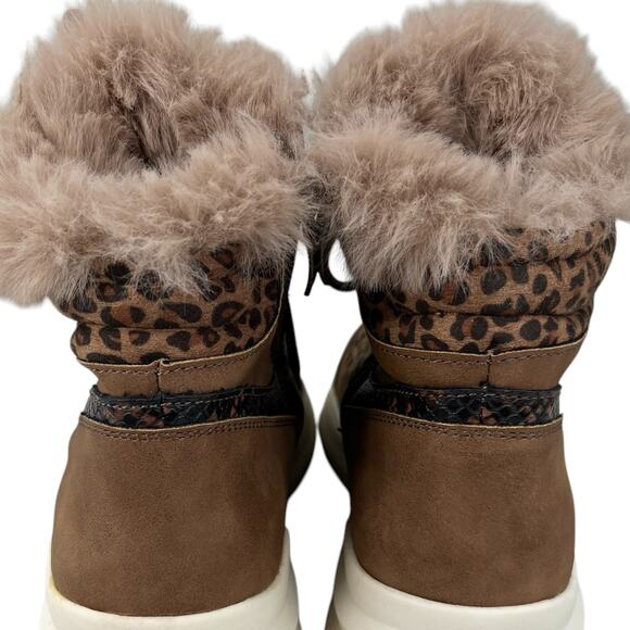 Patrizia by Spring Step Sneaker Booties Lace Up 39 Animal Print Side Zip 8.5 - Picture 11 of 15